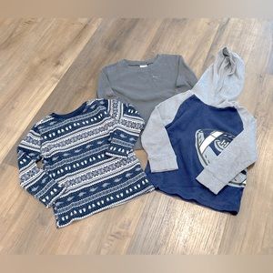 Boys Long Sleeve Waffle Knit Shirts Size 4T